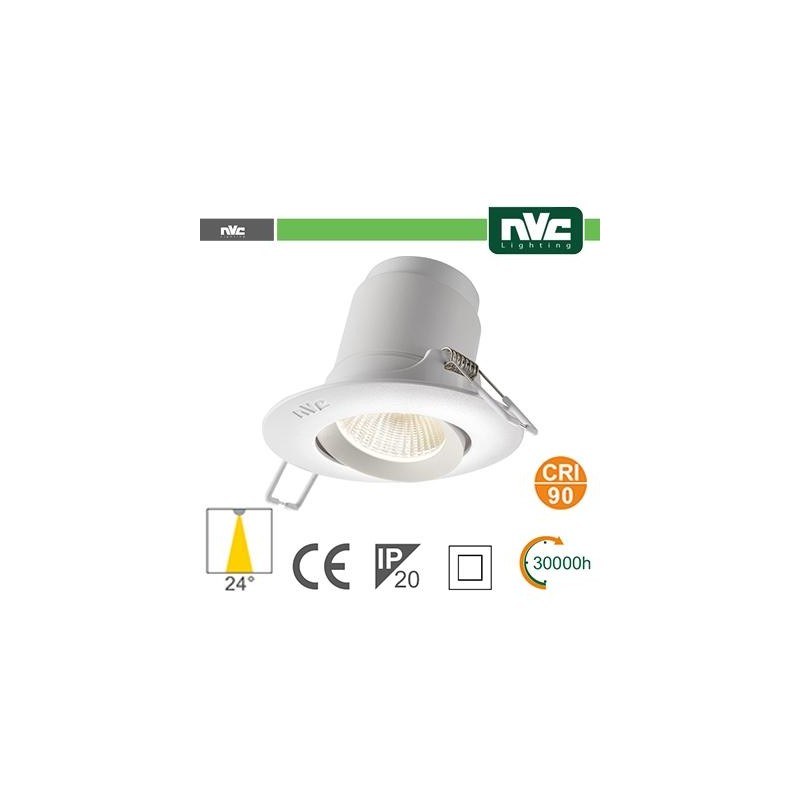 Spotlight LED IP20 9W 3000K 700LM 24º FORO:95mm