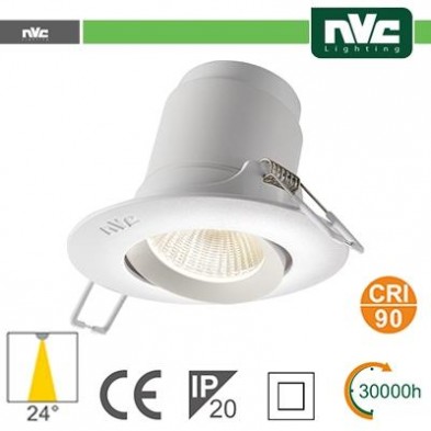 Spotlight LED IP20 9W 3000K 700LM 24º FORO:95mm