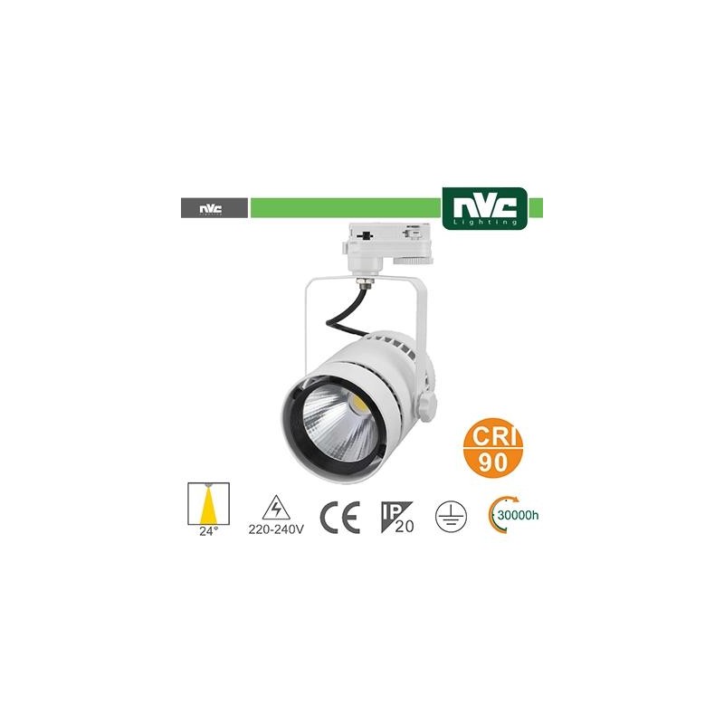 Traking Light LED - 35W 4000K 2100LM 24° CRI +90 WHITE