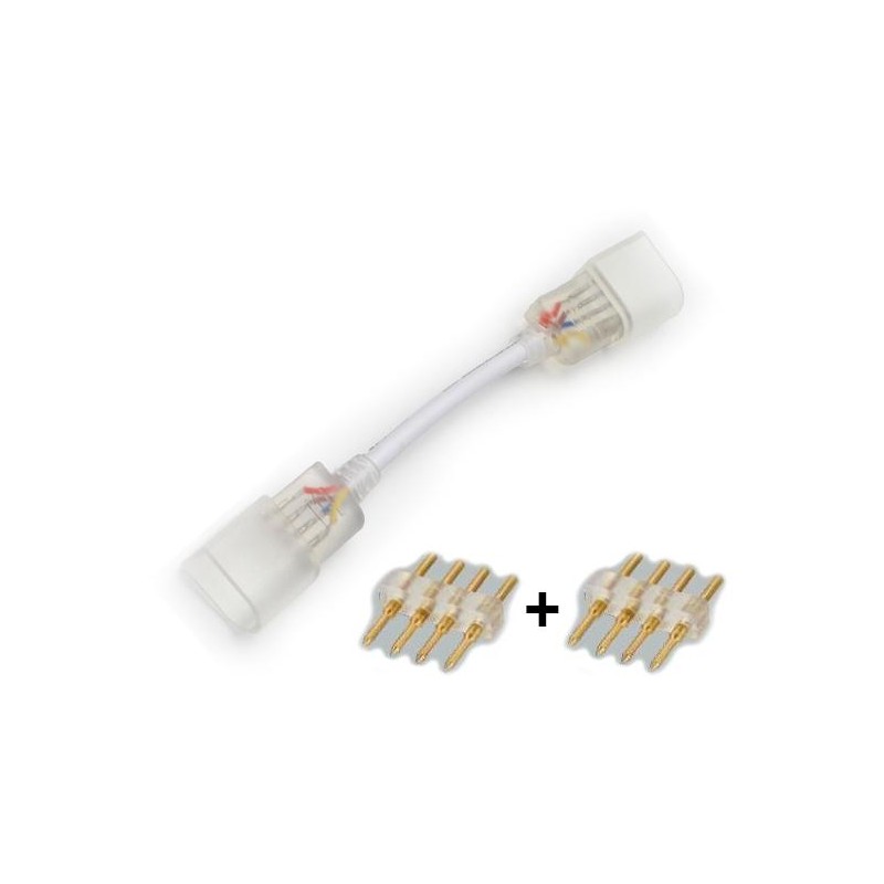 10x - RGB color 1 middle-connector for LED strip + 2 Pins