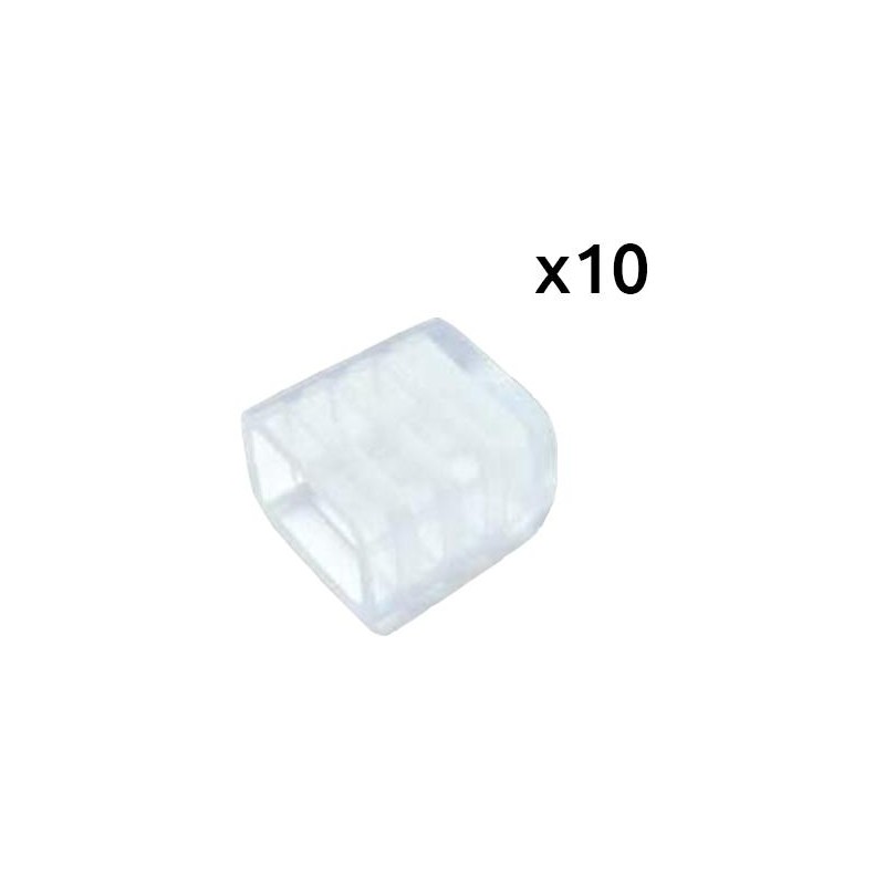 10x - Extremo de la tapa Tira LED de copa final de un solo c