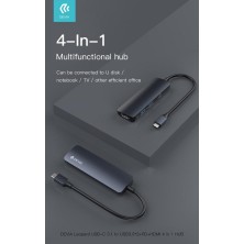 Leopard type-c to HDMI USB3.0*2+PD 4 in 1 HUB