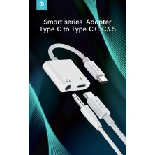 Smart Series  Adapter Type-C To Type-C+DC 3.5mm