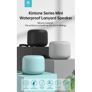 Altavoz Bluetooth 5.0 5W en silicona Waterproof Grey