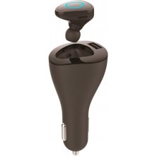 Cargador de coche Vortex con auricular Bluetooth 4.0 Negro
