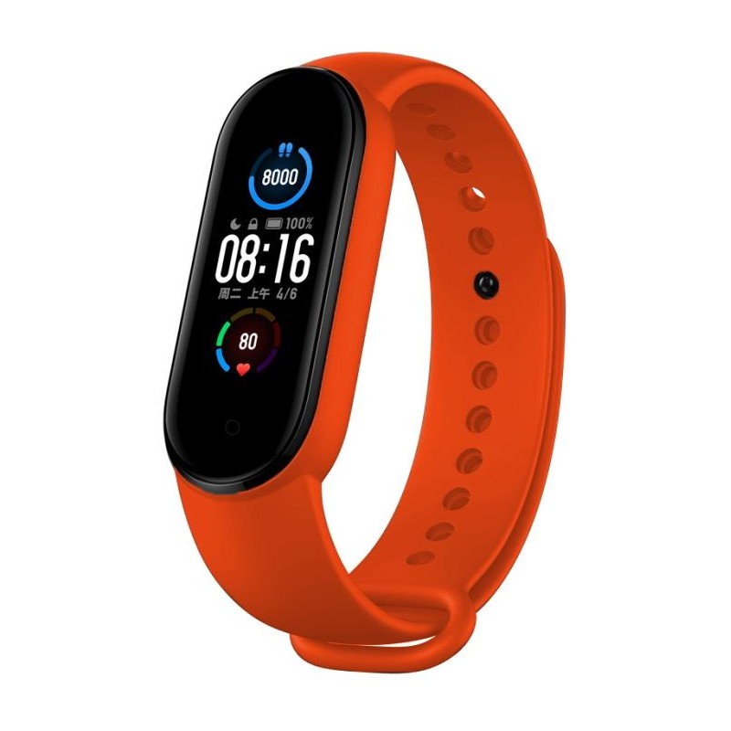 Deluxe sport silicone watch band for Mi 5 Orange