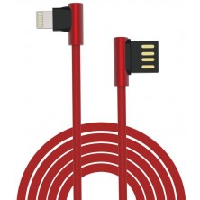 King Cable USB - Lightning angled 90° Red
