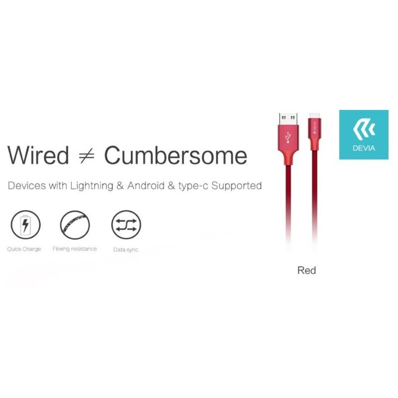 Pheez M-Usb Android cable fast charge 2.M Red