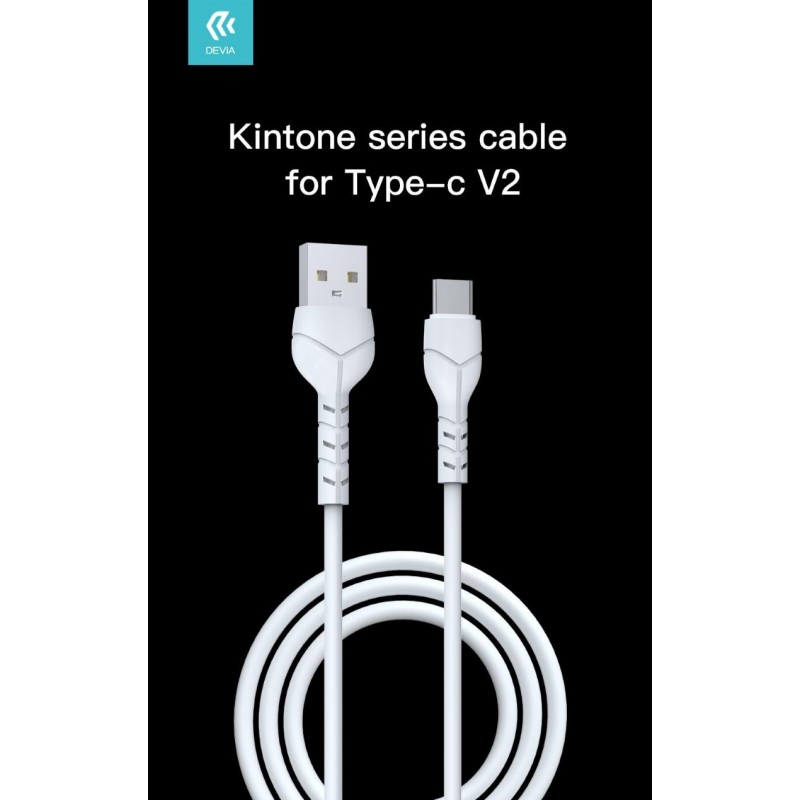 Kintone Cable Type-C 5V 2.1A 1Mt Carga y datos Blanco