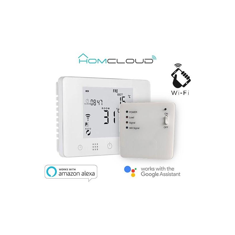 Cronotermostato digital wi-fi de Homcloud con receptor de RF