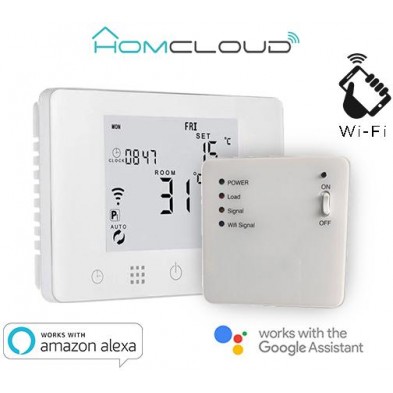 Cronotermostato digital wi-fi de Homcloud con receptor de RF