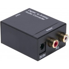 Digital Coax & Optical Toslink to Analog R/L AudioConverter