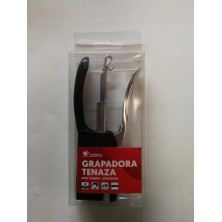 Grapadora metálica de tenaza, usa grapas 26 y 24/6 mm, negro