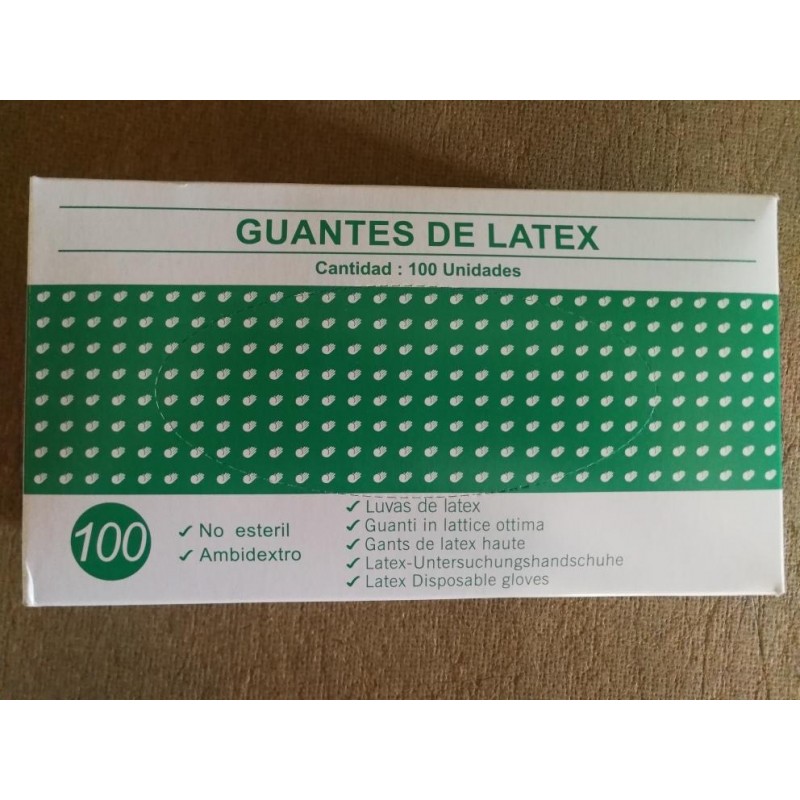 GUANTES DE LATEX SIN POLVO P/100-S