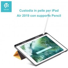 Devia Leather Case with Pencil Slot for iPad Air 2019 Blue