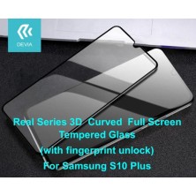 Real 3D Curved Full Tempered Glass Samung S10 Plus Black