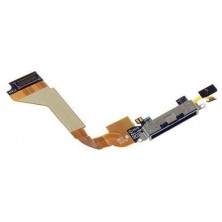 Conector Carga con Cable Flexible para iPhone 4 Negro