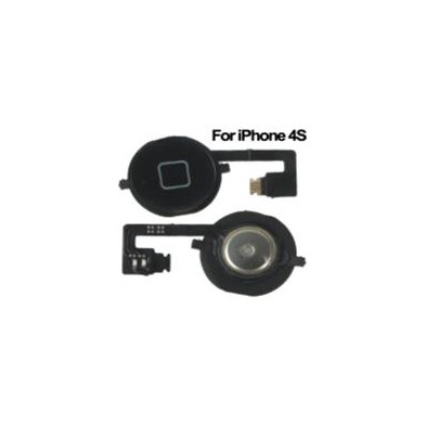 2 en 1 Botón Home + PCB Cable Flexible para iPhone 4S Negro
