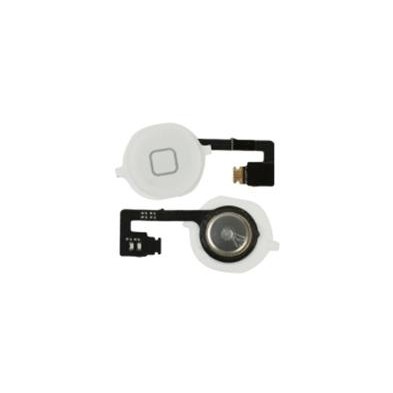 2 en 1 Botón Home + PCB Cable Flexible para iPhone 4S Blanco