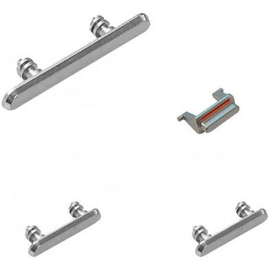 Volume+Mute+Power On/Off Button for iPhone XR, White