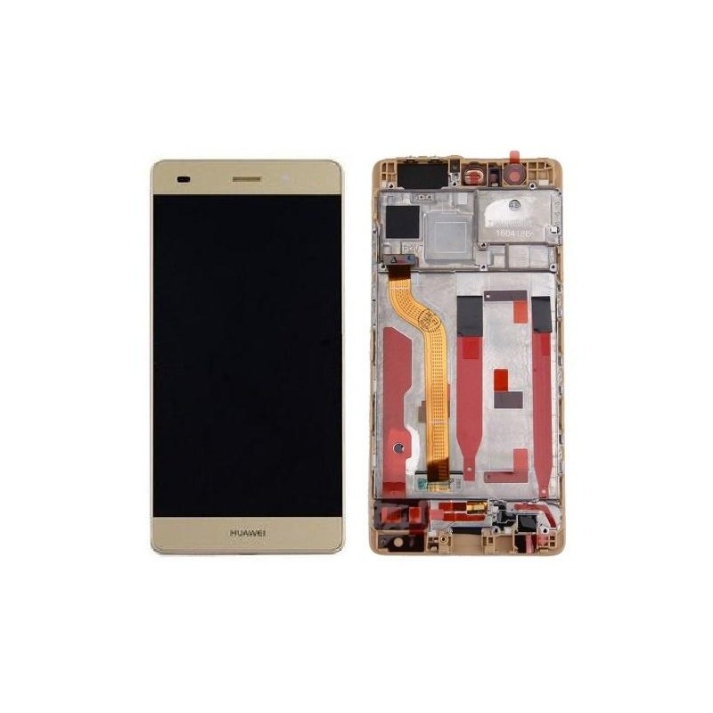 LCD + Touch Original With Frame for Huawei P9 Gold