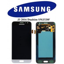 LCD ORIGINALE SAMSUNG J3 2016 DS BIANCO SMJ320F GH9718414A
