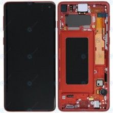 LCD display Touch Samsung G973 Galaxy S10 Red Service Pack
