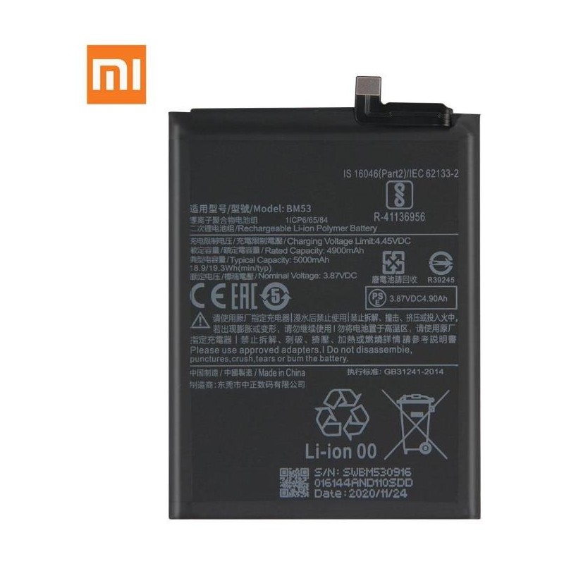 Batteria Originale per Xiaomi Mi 10T/Mi 10T Pro BM53