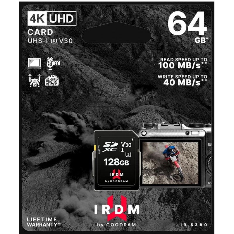 Scheda SD 64GB UHS I U3 Goodram - blister retail