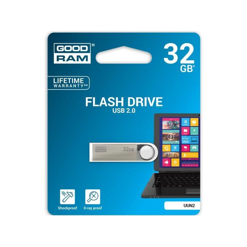 Pendrive GoodRAM 32GB UNN2 metal USB 2.0 - retail blister