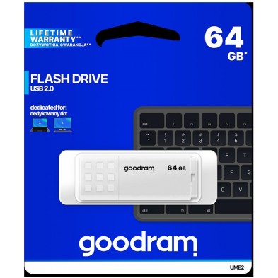 Pendrive GoodRAM 64GB UME2 white USB 2.0 - retail blister