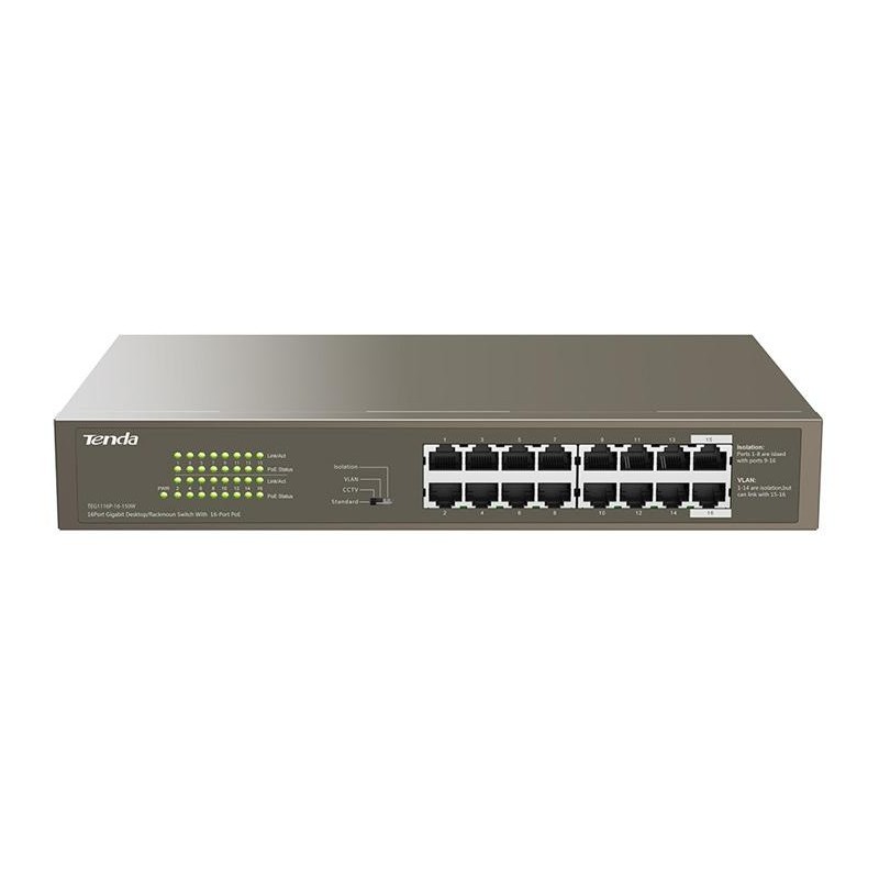 Switch 16 port Gigabit PoE TEG1116P-16-150W