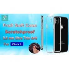 Fruit Case Scratchproof 4H 0.6mm for iPhone X Clear