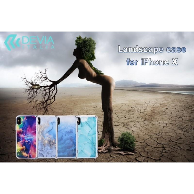 Landscape Case for iPhone X Blue