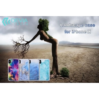 Landscape Case for iPhone X Blue