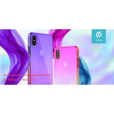 Aurora Series Case dual color for iPhone Xs 5.8 Purple+pink