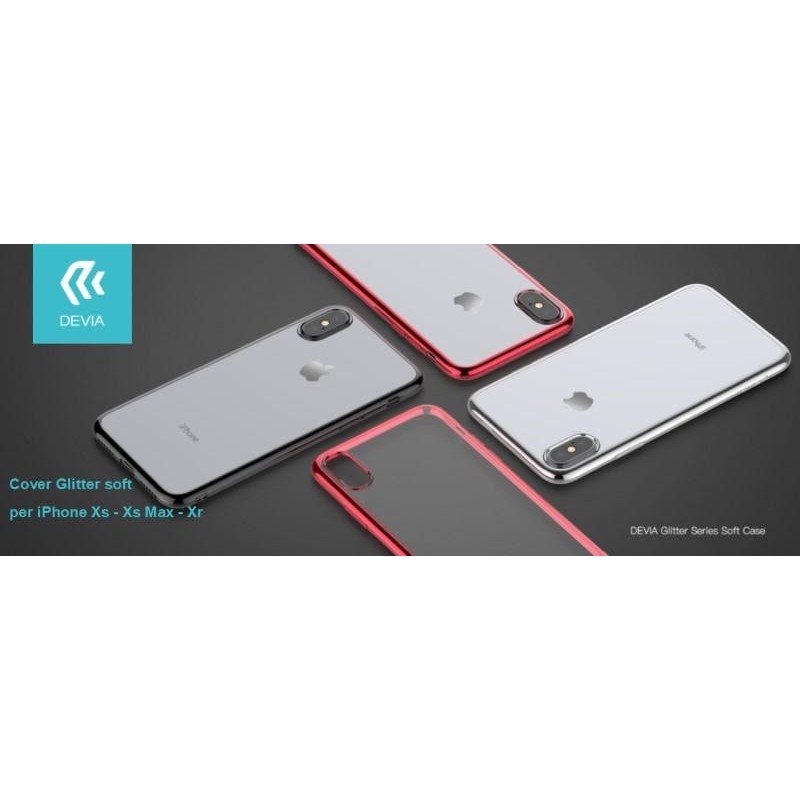 Glitter soft case (TPU) for iPhone Xs Max 6.5 Red
