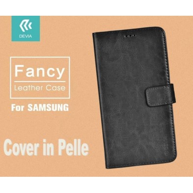 Case Leather Fancy for Samsung A7 2016 Black