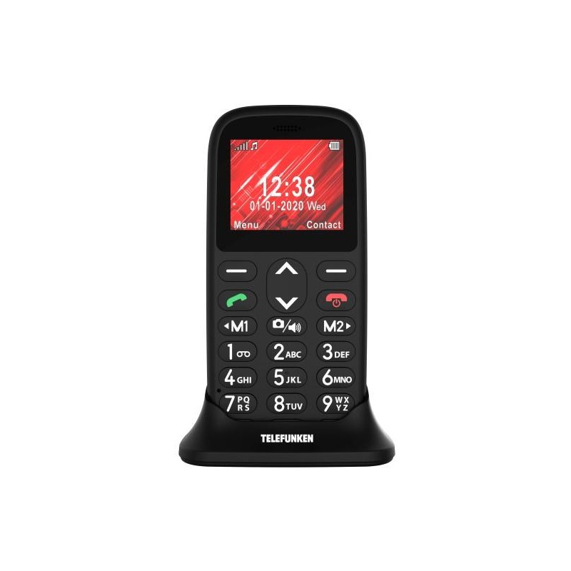 Telefono Telefunken S410 Senior GSM 2G Nero Monoblocco