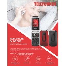 Telefunken TM 240 COSI Teléfono móvil Negro