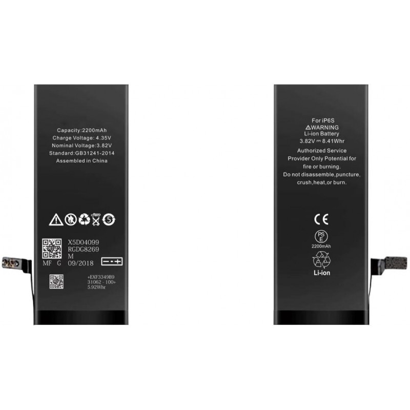 Battery for iPhone 6S, 2200mAh, High Capacity