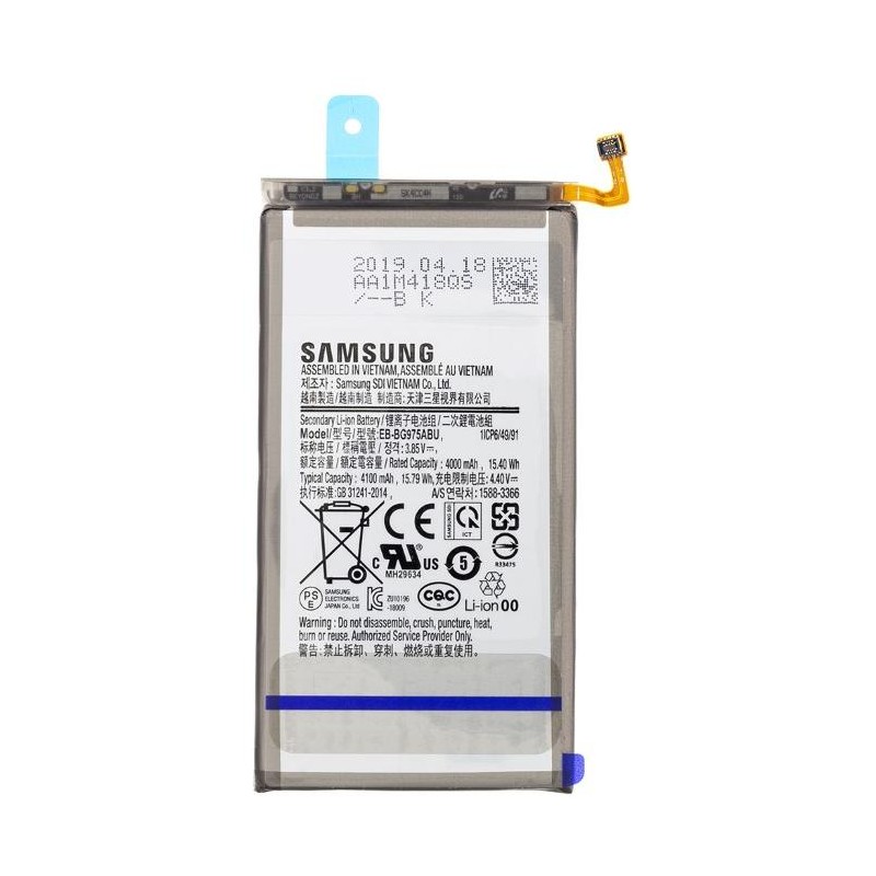 Batteria for Samsung Galaxy S10 Plus EB-BG975ABU Service p.