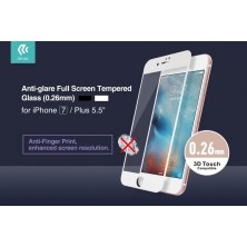 Anti-glare Full Screen Tempered Glass iPhone 7 Plus White