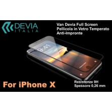 Anti-Fingerprint Full Screen Tempered Glass Phone X Black