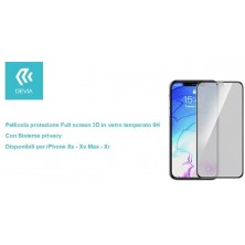 Real 3D Full Screen Privacy Tempered Glass for iPhone Xs 5.8