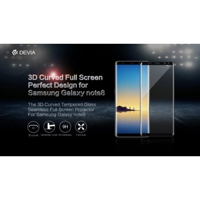 Tempered Glass Seamless Full Screen for Samsung Note 8 Black