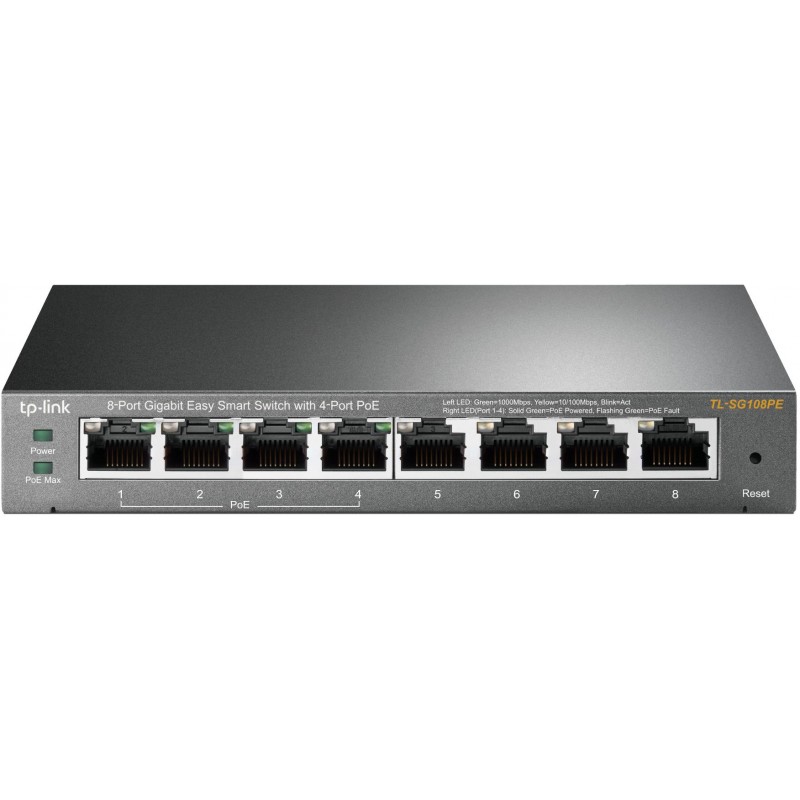 Easy Smart Switch 8 Port Gigabit con 4 Port PoE TL-SG108PE