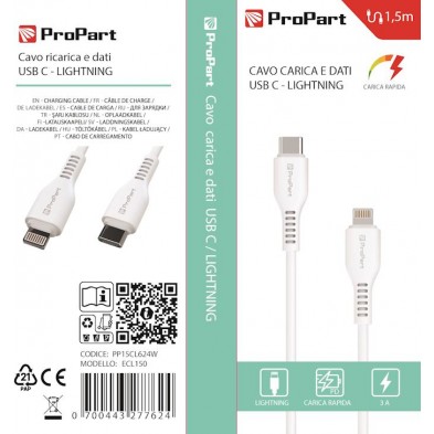Apple Lightning to Type-C Cable 5V 3A 1.5m Charging and Data