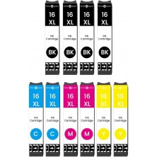 Epson 16XL - pack10 Cartucho Compatibles T01631-1632-1633-1634 (4x negro+6 color)