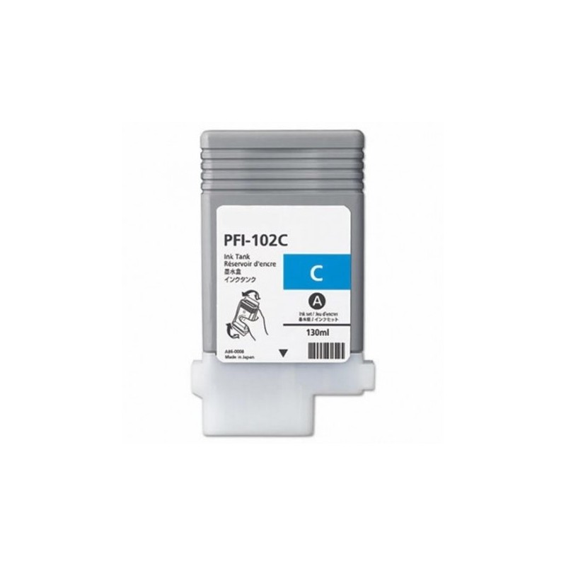 Canon PFI102 cian 130ml Dye compatible para Canon IPF500,IPF600,IPF700,LP17,LP24